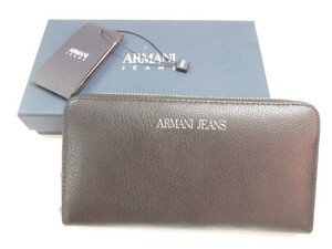 ARMANI JEANS アルマーニジーンズ ラウンドファスナー長財布 (小銭入れあり)♪AC12547