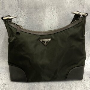 ◎M102 PRADA ショルダーバッグ カーキ ナイロン プラダ (rt)