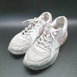 ◇ NIKE AIR MAX CD5432-117 ラウンドトゥ ミッドカット 紐あり スニーカー サイズ24.0 ホワイト/ピンク レディース E