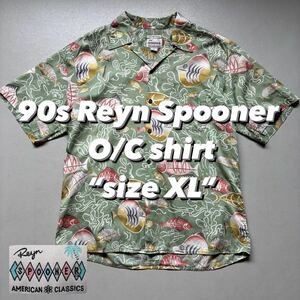 90s Reyn Spooner O/C shirt “size XL” 90年代 レインスプーナー 開襟シャツ オープンカラーシャツ アロハシャツ 総柄 ハワイ製 半袖