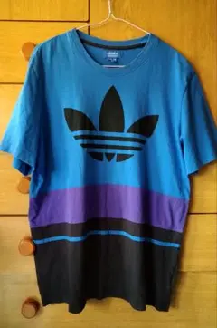 adidas 古着 Tシャツ ブルー