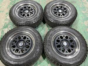 美品 WORK SEEKER GX 7.5j×16インチ +40/+35 100-4H マットブラック TOYO オープンカントリーR/T 215/70R16 ライズ ロッキー リフトアップ