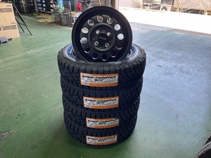 トーヨータイヤオープンカントリーRT165/80R14　97/95NケイフィネスD12　4.5-14+45　4/100アルミ4本セット