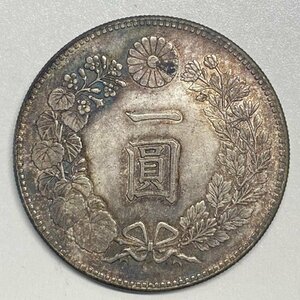 Y677 日本銀貨 明治二十四年 一圓銀貨 小型 直径約38.18mm 重量約26.8g 厚み約2.62mm