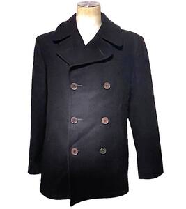 【実物】米軍 ピーコート US.NAVY Pコート PCOAT ネイビー 紺 サイズ38R 8405 メルトン素材