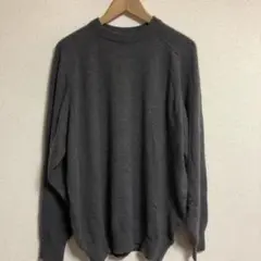 カシミア100％MONSIEUR PARIS グレー ニットセーター XLサイズ