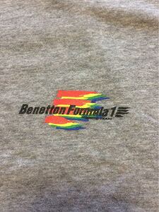 ■Benetton Formula1 Racing team■ベネトン グレー Tシャツ: L☆TA-500