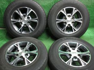 中古 ホイールタイヤ 4本 195/80R15 2021年製 6分山 トヨタ 200系 ハイエース 純正 オプション ラジアル タイヤ ダンロップ SP175N