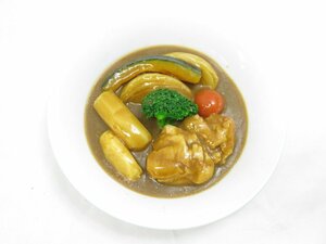 ★【直接引取不可】 食品サンプル ディスプレイ チキンカレー チキン カレー 野菜カレー 野菜 食器付き 見本品 料理模型 飲食店 置物 飾り