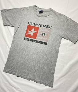 90s USA製　CONVERS コンバース　Tシャツ サイズ　M OLD vintage 霜降りグレー　アメリカ古着