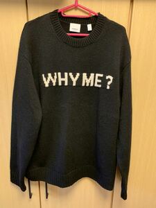 正規 20AW BURBERRY LONDON ENGLAND by Riccardo Tisci バーバリー ロンドン リカルド ティッシ WHY ME ? カシミヤ ニット 黒 M