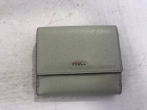 【FURLA】フルラ　二つ折り財布　グレージュ　レザー　SY02-EYM