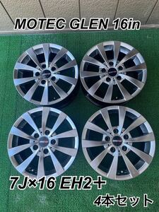 【中古品】モーテック MOTEC GLEN 16in 7J PCD120 4本セット AMW MINI 阿部商会 5穴