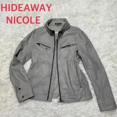 HIDEWAY NICOLE メンズ　フェイクレザー　ライダースジャケット　M