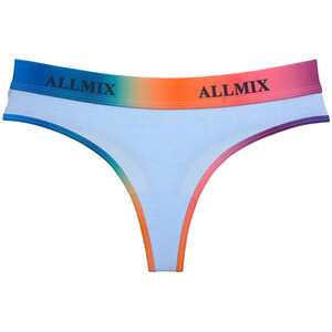 Tバック セクシー 虹 レディース オシャレ ALLMIX ランジェリー ストレッチ グラデーション スポーツ 運動 M スカイブルー