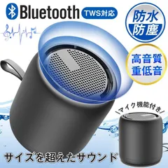 スピーカー bluetooth 防水 IPX4 ポータブルス バッテリー搭載 ワイヤレス マイク内蔵 HIFI高音質 TWS対応 小型 アウトドア