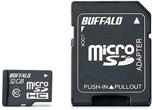 バッファロー BUFFALO Class10 microSDHCカード SD変換アダプター 32GB RMSD-32GC10A