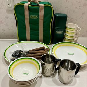 USED・Coleman・コールマン・食器＆カトラリーセット