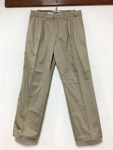 M-1347 メキシコ製 Wrangler ラングラー チノパン スラックスタイプ W30 ベージュ系 カラーパンツ ストレッチ入り RELAXED FIT 2タック