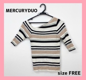 〇5021B〇 MERCURYDUO 五分袖ニット 女性