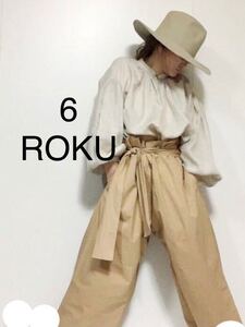 BEAUTY&YOUTH UNITED ARROWS ＜6(ROKU)＞THAI PANTS/パンツ ウエストリボンパンツ　チノパン　38 ワイドパンツ　20313