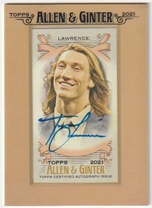 2021 TOPPS ALLEN & GINTER Trevor Lawrence RC AUTO NFL JACKSONVILLE JAGUARS