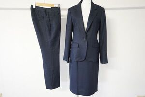 【即決】Talbots タルボット レディース セットアップ パンツスーツ スカートスーツ 2WAY 紺系 サイズ:4【842364】