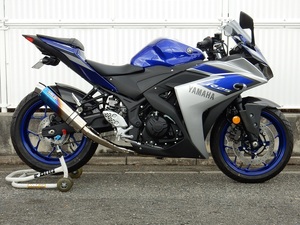 新品 WR’S YZF-R25 (JBK-RG10J) フルエキ ラウンドタイプ 焼き色チタンサイレンサー LS2250JM ダブルアールズ マフラー