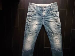 G-STAR RAW♪CB SAVILE MORRIS TAPERED♪ジースター♪立体裁断♪経年加工♪W29 L32♪81200 3161 1146