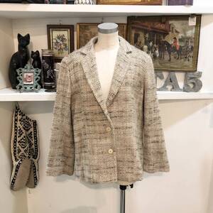 HERNO/jacket/beige/ヘルノ/ジャケット/ツイード/サイズ46/レディース