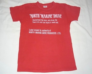 希少 ノースマリンドライブ NORTH MARINE DRIVE Tシャツ Mサイズ 赤 45rpm 45r