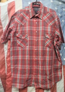 （SS-1035)S/S スナップボタンのウエスタン・シャツ！ROCK CREEK RANCH【中古良品】