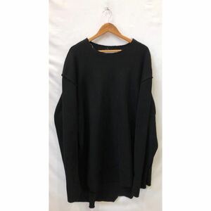 【CAMIEL FORTGEN】CF.12.03.02 HEAVY RIB JUMPER POLYESTER KNIT カミエルフォートヘンス XSサイズ BLK 厚手セーター ts202405