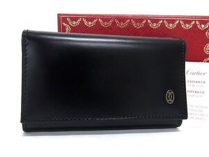 ■極美品■ Cartier カルティエ パシャ レザー 6連 キーケース 鍵入れ レディース メンズ ブラック系 BL3766