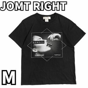 １円　１スタ　【魅惑の色気】　JOMTRIGHT　ジョムトリングス　Tシャツ プリント 女性　半袖　ブラック　M