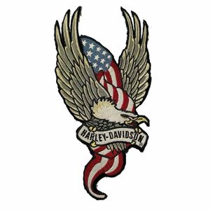 イーグル 希少 00s USA製 ロゴ ワッペン 当時物 Harley-Davidson ビンテージ ハーレーダビッドソン パッチ 刺繍 