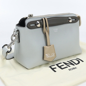 中古良品フェンディFENDI バイザウェイ ミニ レザー 8BL135 5QJ グレー系　 ランク：A us-2 2WAY ショルダー レディース