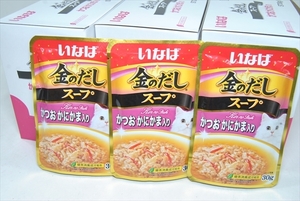 【CAG4-105】キャットフード いなば 金のだし スープ かつお かにかま 48個 まとめ売り②