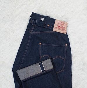 バレンシア製 初代復刻《リーバイス》1873 XX waist overall(W30)白耳 革パッチ シンチバック サスペンダーボタン 1バックポケット LEVIS