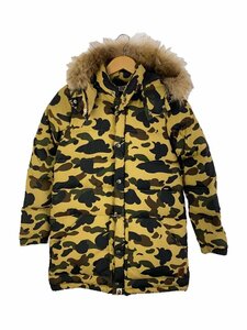 A BATHING APE◆ロングダウンジャケット/XS/ナイロン/BRW/カモフラ