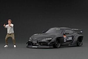 【WEB70台限定】IG2652 イグニッションモデル 1/18 LB-WORKS TOYOTA SUPRA (A90) Matte Black　With Mr. Kato フィギュア ignition model