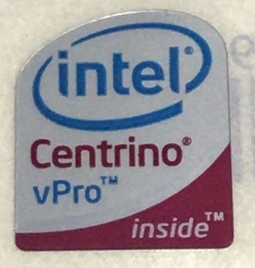 ■新品・未使用 ■10枚セット 【centrino　vPro】エンブレムシール【16*20㎜】送料無料・追跡サービス付き☆P104