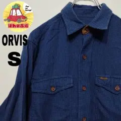 usa古着 ORVIS ネルシャツ　S ブルー　ブラック　チェック