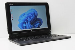 1円スタート ノートパソコン 2in1PC Windows11 WPS office搭載 富士通 Arrows Tab Q506 ATOM 8550 メモリ4GB eMMC64GB カメラ Bluetooth