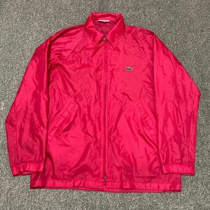 〜80s CHEMISE LACOSTE ラコステ ナイロンジャケット ブルゾン スイングトップ 赤 ヴィンテージ