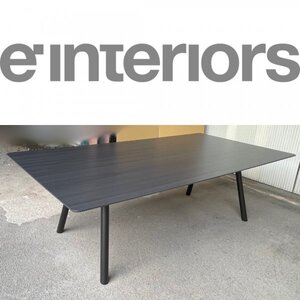 【引取限定】展示品◇定価約３０万◇インテリアズ◇A.T.S table◇ブラック◇モダン◇Ｗ2400◇会議テーブル◇センターテーブル◇e interiors