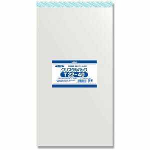 シモジマ ヘイコー 透明 OPP袋 クリスタルパック テープ付 22×40cm 100枚 T22-40 006741000