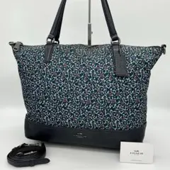 【良品】COACH サッチェルランチ フローラル ハンドバッグ 2way