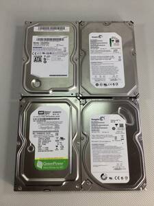 S1402●4台まとめ HDD WesternDigital/WD5000AVDS Seagate/ST3500830SCE ST3500312CS 500GB SAMSUNG/HD250HJ 500GB 【フォーマット済】