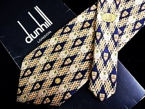 ♪今週の特売980円～♪1483♪良品【dunhill】ダンヒル【野球 エンブレム dロゴ 柄】ネクタイ♪